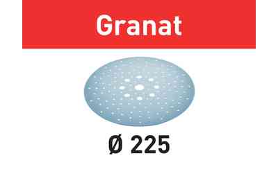 Abrasive sheet Granat STF D225/128 P180 GR/25